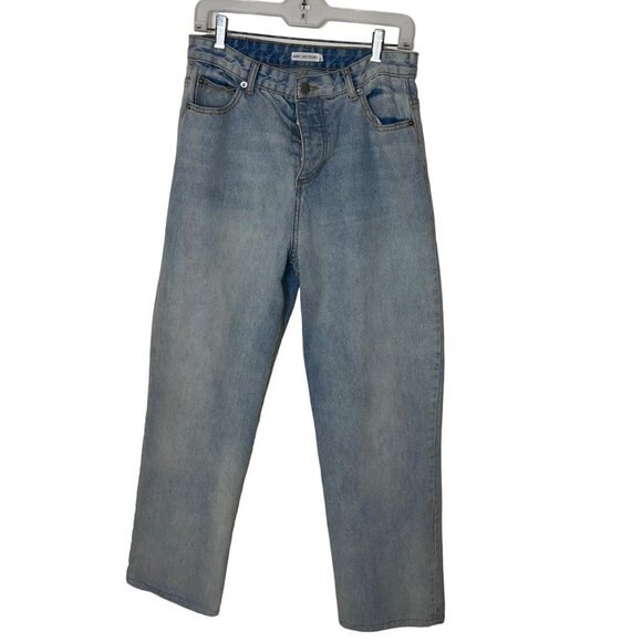 Avec Les Filles Womens Jeans Size 29 High Rise Light Wash Blue Denim Cotton - Picture 1 of 11